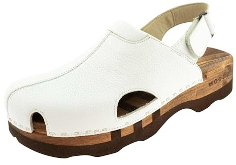 woody Herren London Clog, Weiß, 46 EU