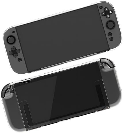 Haofun Funda para Nintendo Switch 2, Incluye 1 Funda Protectora para PC + 2 Carcasas para El Mango, Antideslizante, AntiarañAzos, Protección Completa con AbsorcióN de Impactos (HD Transparente)