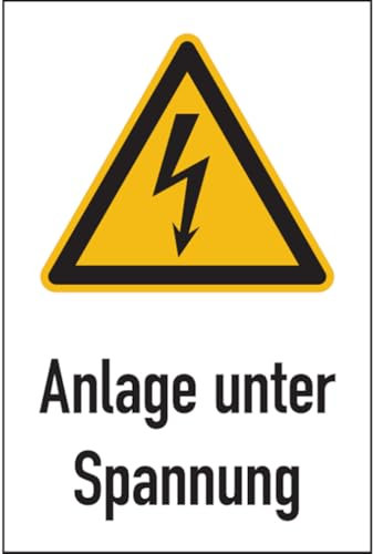 Dreifke® Warnschild, Kombischild, Anlage unter Spannung - 200x300x0.6 mm Magnetfolie | 1 Stk