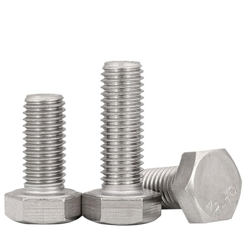 WENYOG Hammerkopfschrauben 304 Edelstahl Sechskant-Maschinenschrauben Bolzen Sechskantschraube mit Gewinde M4 M5 M6 M8 M10 M12 M14 M16 M20~M36 DIN933(120mm,M16 (1Pcs))