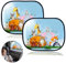 KEELYY Sonnenschutz Auto Baby, 2 Pack Auto Sonnenschutz Seitenscheibe mit UV Schutz, Autofenster Sonnenblende für Kinder mit süßen Tier Motiven - 44x36.5cm