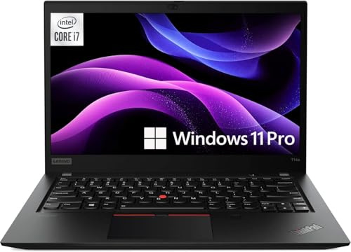 Lenovo Thinkpad T14s Business Laptop, 14 FHD Notebook Intel Core i7-10510U, 16 GB RAM, SSD da 512 GB, tastiera americana, Windows 11 Pro (ricondizionato)
