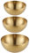 Bhina 3 Stück Große Goldene Koreanische Art-Reis-Schüssel, Koreanische Edelstahl Schüssel, Salatschüssel Rührschüssel Edelstahl, Kapazität für Salate, Nudeln, Suppen, Reis, Obst (15cm, 20cm, 25cm)