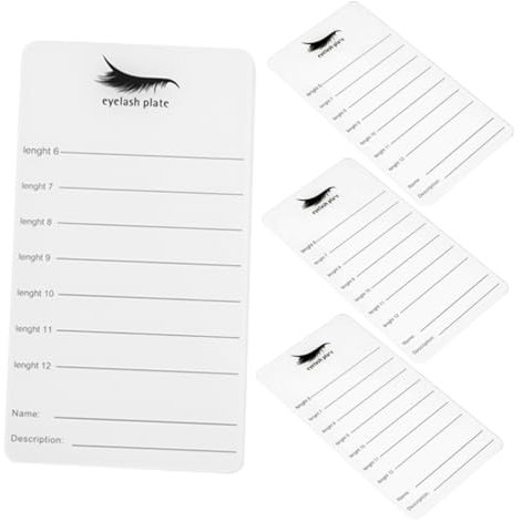 NIYANGLE 4pezzi Vassoio Per Ciglia in Acrilico Pallet Per Extension Ciglia Finta