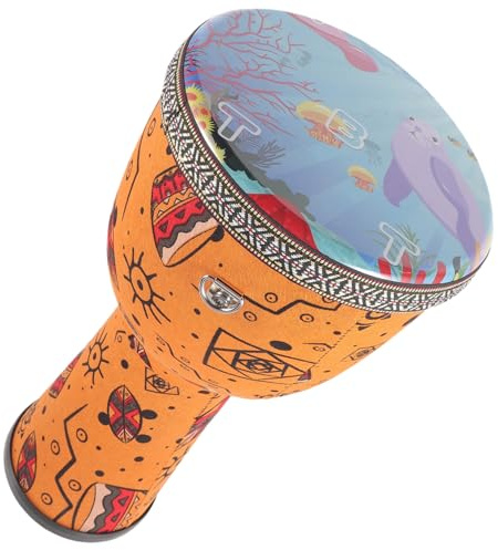 MAGICLULU Djembe für Erwachsene und Kinder Anfänger Djembe Handtrommel aus Pvc mit 8 Zoll und Einfach zu Spielen Geeignet für Bühnenauftritte und Musikunterricht Zartes Design