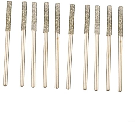 Sumsoctober Bohrer-Bits, 0,8 bis 2,5 mm Durchmesser, 2,35 mm Schaft für Glas, Fliesen, Stein, Jade, Diamantspitze, Präzisionsset (10 Stück, 2,0 mm), 10 Stück