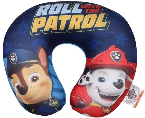 sarcia.eu Reisekissen, Nackenkissen für Flugzeuge, Kopfstütze für Autos 26x30cm (Paw Patrol Chase)