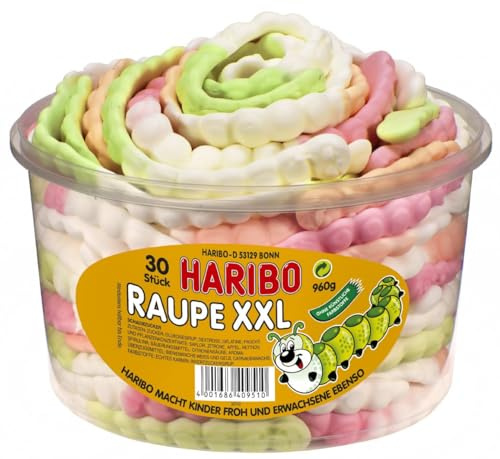 Haribo Raupe XXL Dose, 2er Pack (2 x 960g)