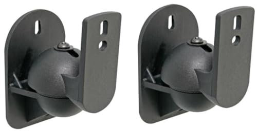 Velleman Kompakte und stabile Wandhalterung für Lautsprecher, 2 Stück, inkl. Befestigungsschrauben, maximale Belastbarkeit 3,5 kg, Maße 6 x 3 cm, geringes Gewicht von nur 0,07 kg, ideal für kleine