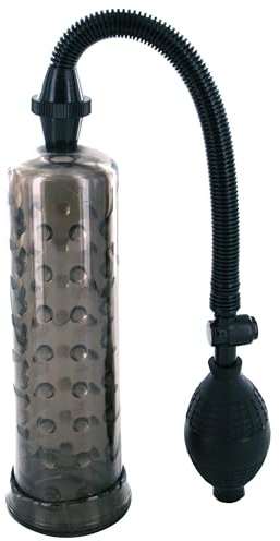 Lovehoney Textured Penis Pump, Manual Vacuum Cock Pump 7.5 Inch, Clear | Dick Pump with Easy-Grip Bulb Control, Beginner-Friendly Male Masturbator Adult Sex Toys for Men, Enhancement & Enlargement