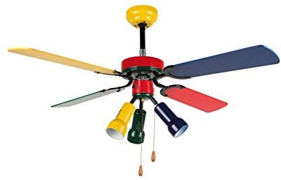 Orbegozo CC 09105 C - Ventilador de techo con luz, 4 palas multicolor, diámetro 105 cm, 60 W y 3 velocidades