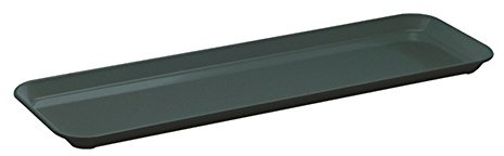 WACA Auslageplatte 420 x 140 mm – Rechteckige Servierplatte & Präsentationsplatte für Buffet & Theke – Stapelbare Buffetplatte, spülmaschinengeeignet & mehrweg – Oberflächenhart & formstabil – Schwarz