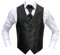 MMUGA Hochzeitwesten Set mit Plastron Rimini Schwarz 62