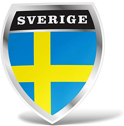 erreinge Aufkleber Schweden-Aufkleber PVC-Form Für Abziehbild Tapete Auto Moto Helm Camper Laptop - 10 cm