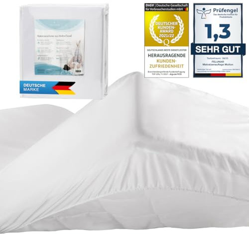 Feluna® wasserundurchlässige Molton Matratzenauflage wasserdichte Betteinlage Matratzenschoner aus Flanell 60x120cm