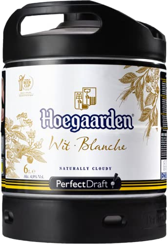 Hoegaarden Wit, Naturtrübes Weißbier aus Belgien, Perfect Draft (1 x 6l) MEHRWEG Fassbier