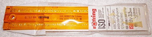 rOtring Schriftschablone Form B ISO 3098 senkrecht Z-Profil 3,5