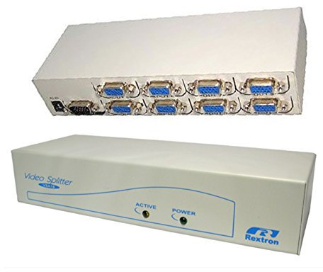 kenable SVGA VGA Monitor Video Splitter 8 way Powered High Res 300MHz [8 way 300MHz]