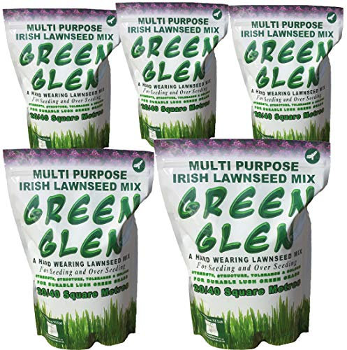 Green Glen Hard Wearing Grass Seed - Lawn Seed Mix for Hardy Ornamental Lawns, Sports, Amenity, Recreation and Play Areas.