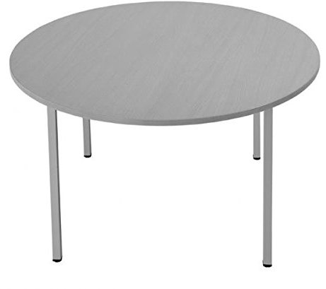Runder Schreibtisch Besprechungstisch Büromöbel Ø =1000 mm lichtgrau 338400
