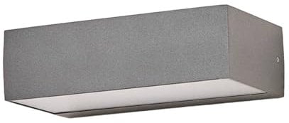 Lucande LED Wandleuchte außen Lissi (spritzwassergeschützt (Modern) in Schwarz (2 flammig,) - Außenwandleuchten Wandlampe Led Außenlampe Outdoor für