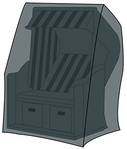 Mojawo XXL Deluxe Abdeckung Schutzhülle Schutzhaube für XXL Strandkörbe anthrazit Tragetasche Polyester 155x105x170/135cm