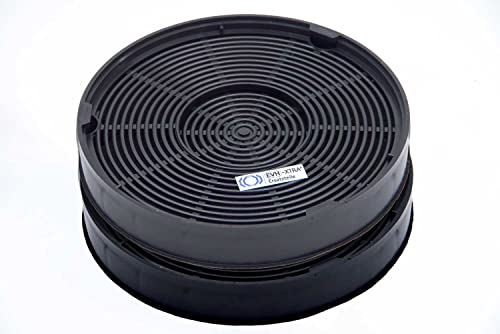 EVH-XTRA® Premium Kohlefilter (1 Paar) kompatibel/Ersatz für Electrolux, alternativ passend für EFF62, 50290659007, Ausführung mit Flies-Abdeckung