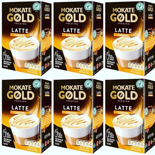 Mokate Gold Premium Latte Caramel Flavour with Caramel in Powder *6x10x sachets*