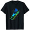 Cooler bunter Eishockey Spieler mit Eishockey Schläger T-Shirt