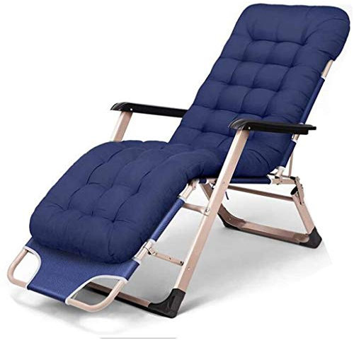 TYXTYX Camping Leichte Klappstuhl Geeignet für Gärten, Innenhöfe, Schwimmbäder, etc. 178x67x30CM Multifunktionsstuhl mit Kissen-Unterstützung 200kg (Color : Blau)