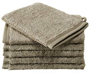 De Witte Lietaer Contessa Gants de Toilette, Cotton, Taupe, 6gants