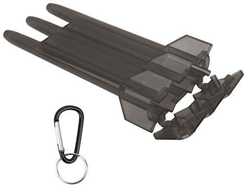 Keenso Dart Case, tragbare Aluminium Dart Tragetasche Robuste 3 Dart Aufbewahrungs- / Reisetasche für alle Arten von Darts mit Hängeschnalle(schwarz)