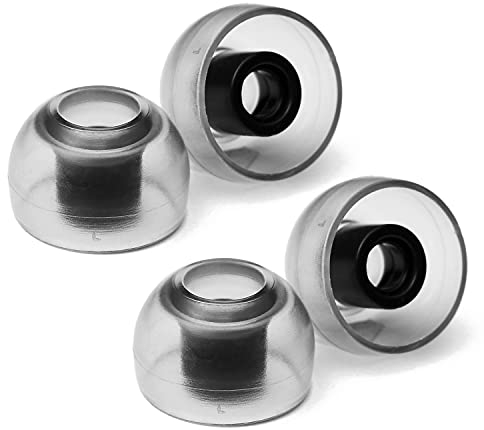 AZLA SednaEarfit Crystal Standard 2 Pairs (Size L) - Earbud Tips for Wireless Headphones - Noise Canceling Earbuds Replacement Tips - Eartips Compatible with Shure, Sony, Beats, Jabra, and JBL