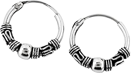 Ohrschmuck Manja 11 mm Nasenring Creolen Kugel klein 925 Sterling-Silber