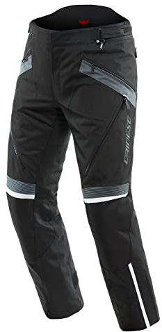 Dainese - Tempest 3 D Dry Pants, Motorrad Tourenhose Für Männer, Wasserdichte Membran, Herausnehmbares Thermofutter, Knieschutz, Schwarz/Schwarz/Ebony, 56