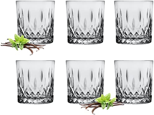 Glasmark Krosno Whisky Gläser Set Whiskey Rum Gin Bourbon Cocktail Glas Trinkgläser Geschenke Geschenk Set Geburtstaggeschenk Für Männer Whiskyliebhaber Alkohol Zubehör Grau 6 x 280 ML