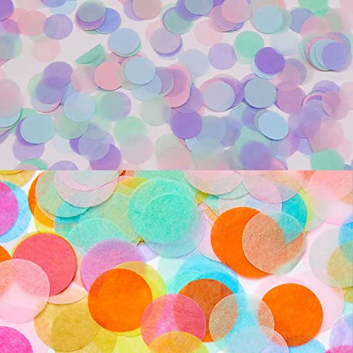 Papier Konfetti Rund, 5000Stück 2.5CM Mehrfarbig Runde Konfetti, Runde Punkte Konfetti, Konfetti, Konfetti Mehrfarbig, Confetti Konfetti, für Geburtstag Hochzeit Party Dekoration