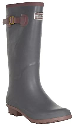 Regatta Womens/Ladies Ly Fairweather II Tall Durable Wellington Boots (7 UK) (Storm Grey/Lilac Chalk)