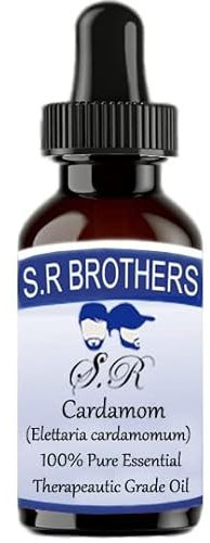 S.R.Brothers Cardamom (Elettaria cardamomum) 100% Pure Therapeutic Essential Oil (15ml)