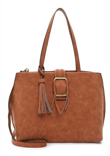Tamaris Schultertasche Umhängetasche Janina Shopper Cognac terracotta