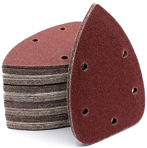 100 Stück Korn 180 Deltaschleifer Klett Schleifpapier 140 x 98 mm Mouse Schleifdreiecke Dreieck Schleifer Schleifmaus Maus Dreieckschleifer