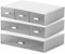 Organizador de escritorio apilable con 6 cajones, caja de almacenamiento de plástico de 3 niveles, cajones de escritorio, almacenamiento de maquillaje, organizador de escritorio y accesorios (blanco)