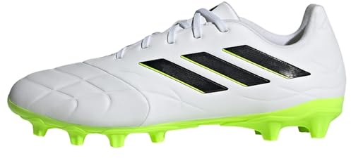 adidas Copa Pure.3 Multi-Ground Boots, Botas de fútbol Unisex Adulto, Cloud White/Core Black/Lucid Lemon, 44 2/3 EU