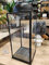 Biznest Minimalist Black Dome Lantern Glass Handing Garden Holder Indoor Outdoor Window Rectangular Shape Candle Holder Summer Party Weddings Event Black