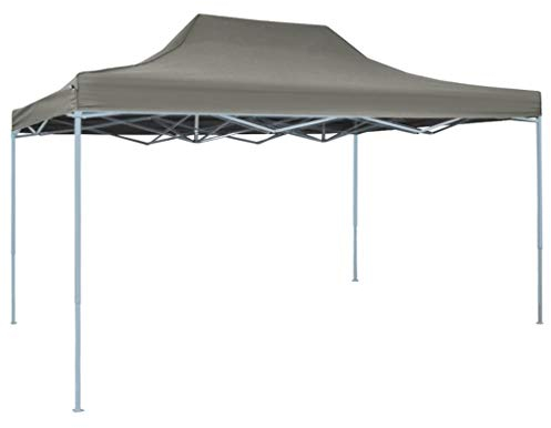 PURADAY Carpa pleglable Pop-Up Gris Antracita 3x4,5 m Carpas para Exteriores Carpa Camping Carpas Plegables Jardin Carpa Impermeable Carpas para Fiestas para Diversas Actividades Al Aire Libre
