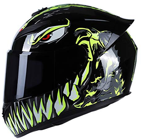 KKnoon Motorcycle Helmet Full Face Rapid Street Helmet Unisex Adult Cool Rider Equipment Four Seasons New Street Touring Motorcycle Helmet