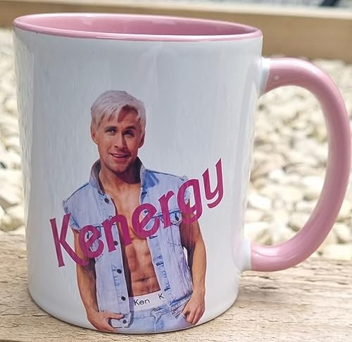 Kenergy Mug - 11oz Ceramic Coffee Cup Gift (Pink)