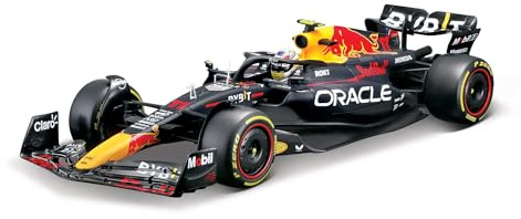 Bburago Formula 1 RED Bull RB19 - Perez with Helmet 2022-1:18 Scale - Incredibly Detailed Die-Cast Replica Collectible F1 Race Car Model