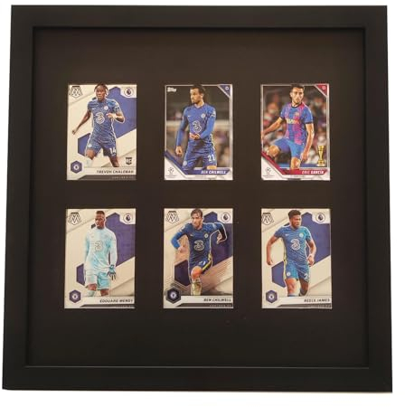 Sternkarten-Displaybox, Sport-Sammelkarten-Display-Rack/Box, Baseball-Karten-Display-Rahmen, Comic-Karten-Display-Ständer, Spielkarten-Display-Box für 6 Standard-Sammelkarten, Sportkarten, schwarzer