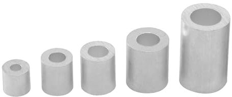 MAYyhem 5-100PCS M1 M1.2 M1.5 M2 M2.5 M3 M4 M5 M6 M8 M10 Wire Cable Rope Fixing Clip Circular Round Aluminum Ferrules Crimping Clamps (Color : Silver, Size : 50pcs 2.5mm)